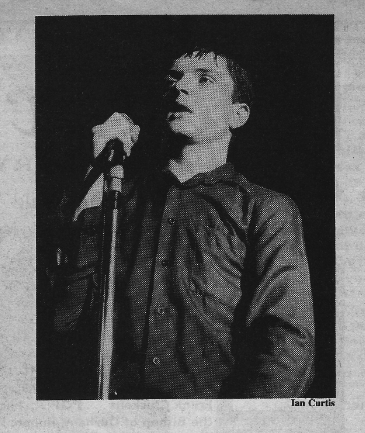 Ian Curtis portrait black and white